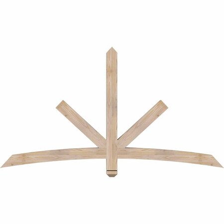 Ekena Millwork Alberta Smooth Timber Gable Bracket, Douglas Fir, 72"W x 39"H x 3 1/2"D x 3 1/2"F, 13/12 Pitch GBW072X39X0404ALB00SDF
